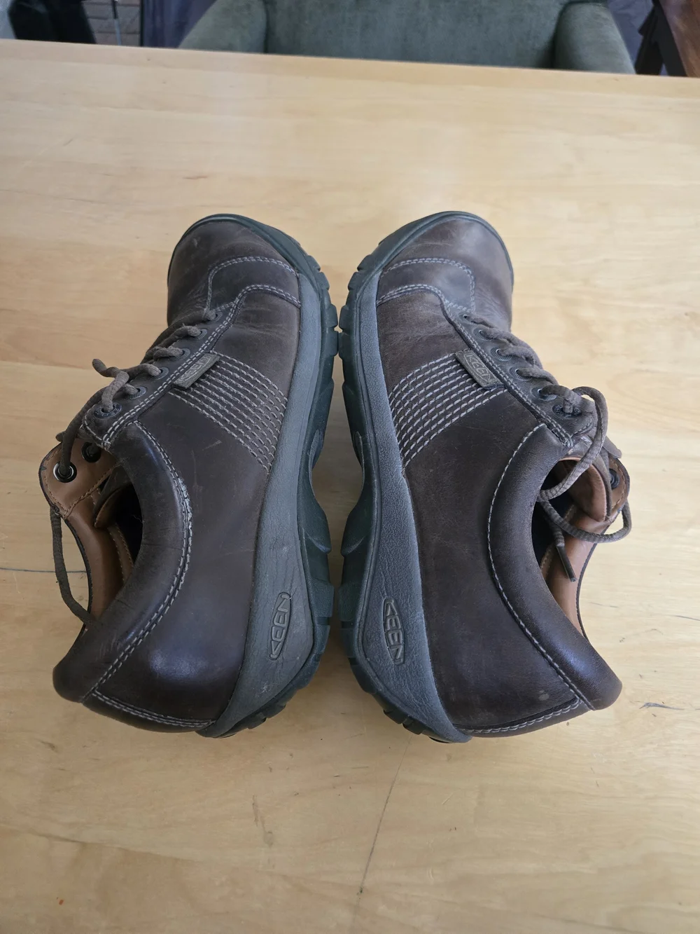 KEEN Austin Oxford 1019471 Mens 12 Brown Leather Comfort Casual Walking Shoes